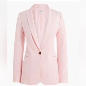 J. Crew linen/cotton blend blazer, light pink, Sz 8